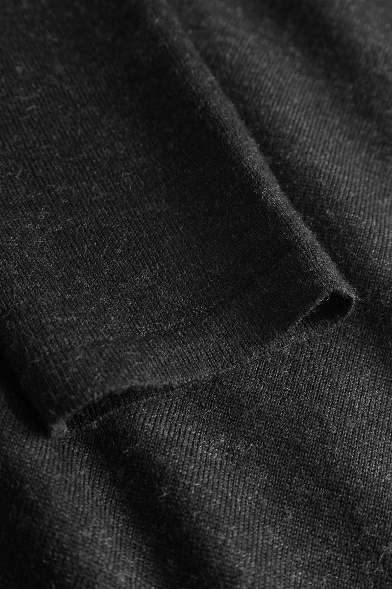 Mark Kenly Domino Tan Korinella Merino Sweater BLACK MELANGE