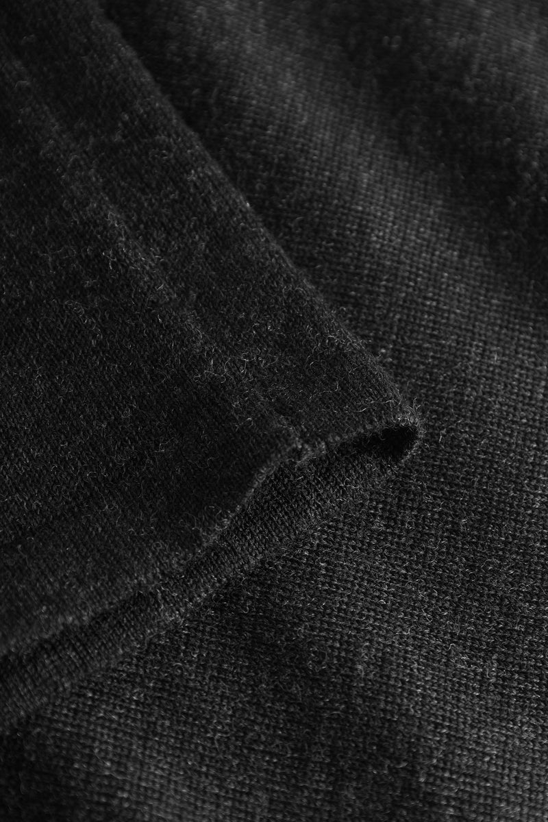 Mark Kenly Domino Tan Korinella Merino Sweater BLACK MELANGE