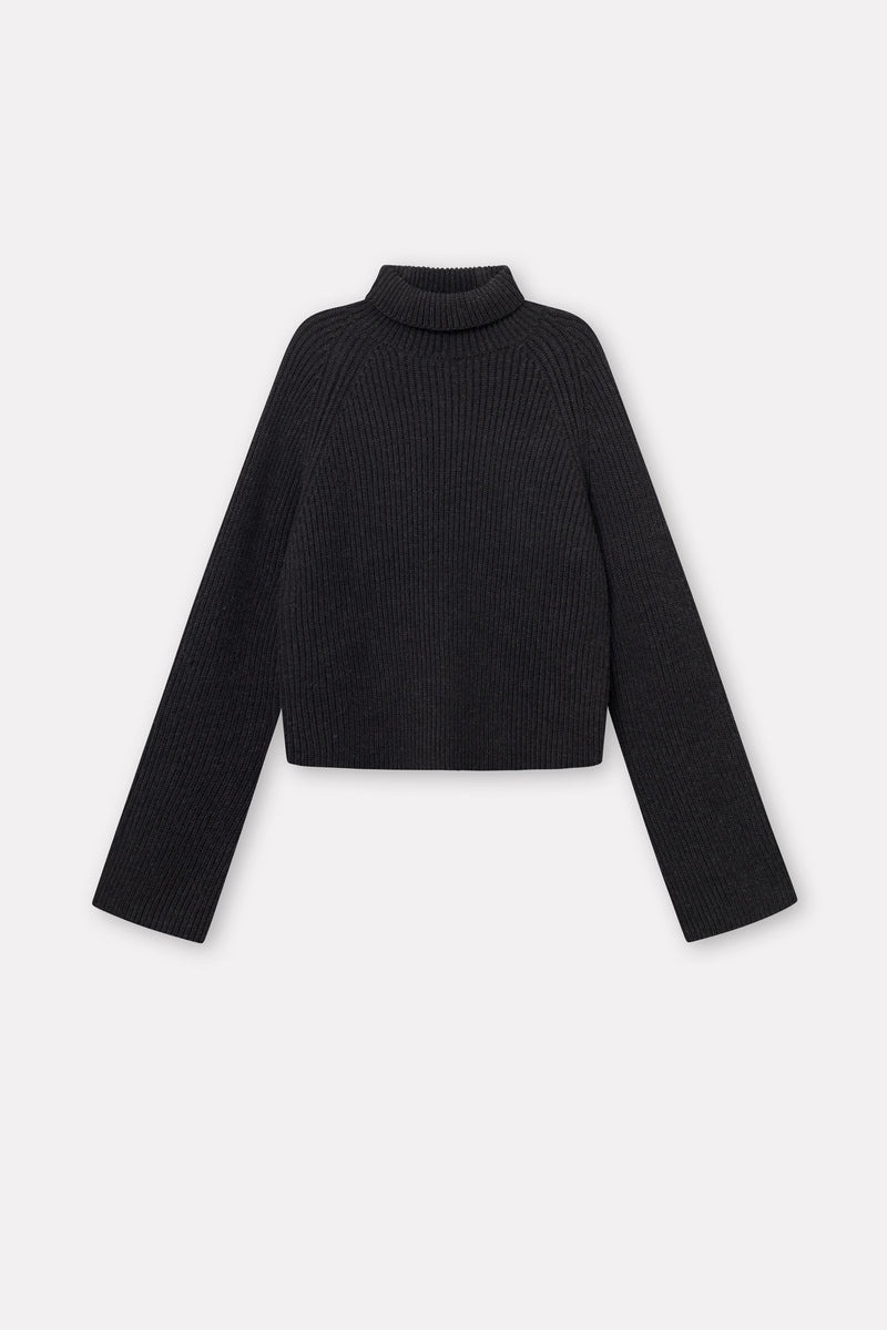 MKDT Studio Kornelle Medium Chunky Merino Sweater BLACK MELANGE