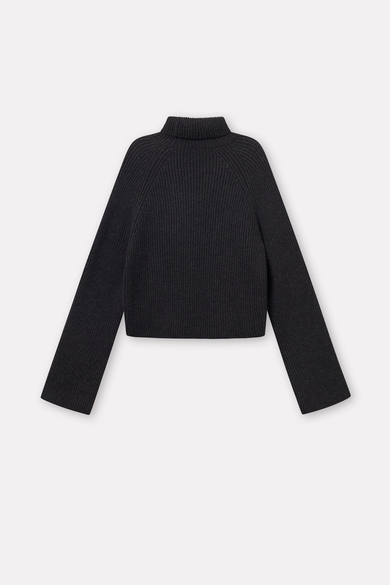 MKDT Studio Kornelle Medium Chunky Merino Sweater BLACK MELANGE