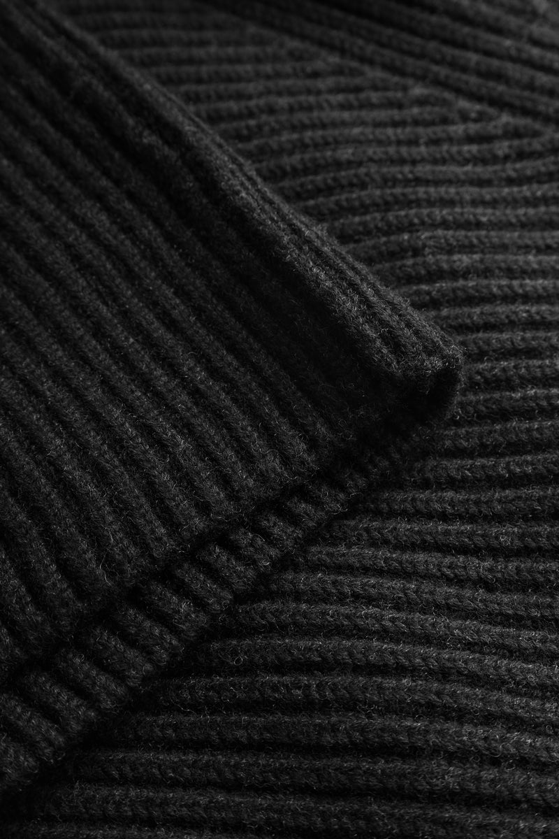 MKDT Studio Kornelle Medium Chunky Merino Sweater BLACK MELANGE