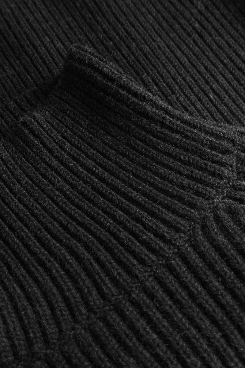 MKDT Studio Kornelle Medium Chunky Merino Sweater BLACK MELANGE