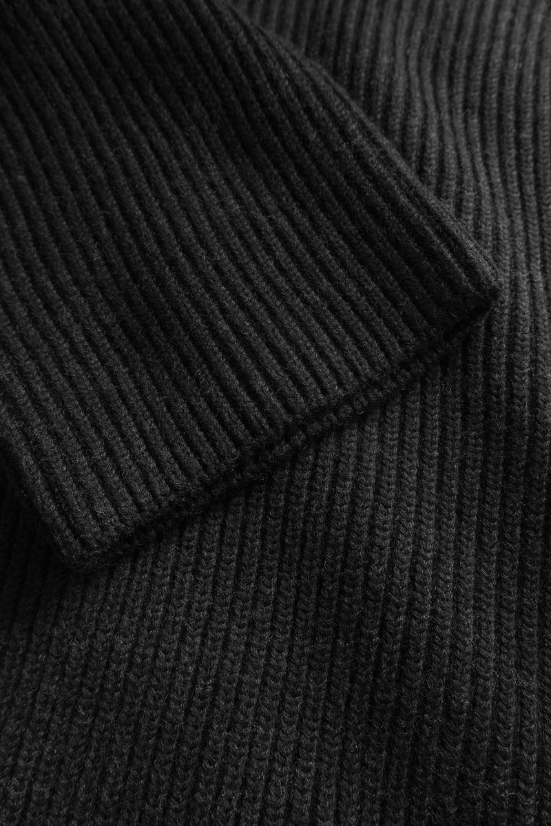 MKDT Studio Kornelle Medium Chunky Merino Sweater BLACK MELANGE