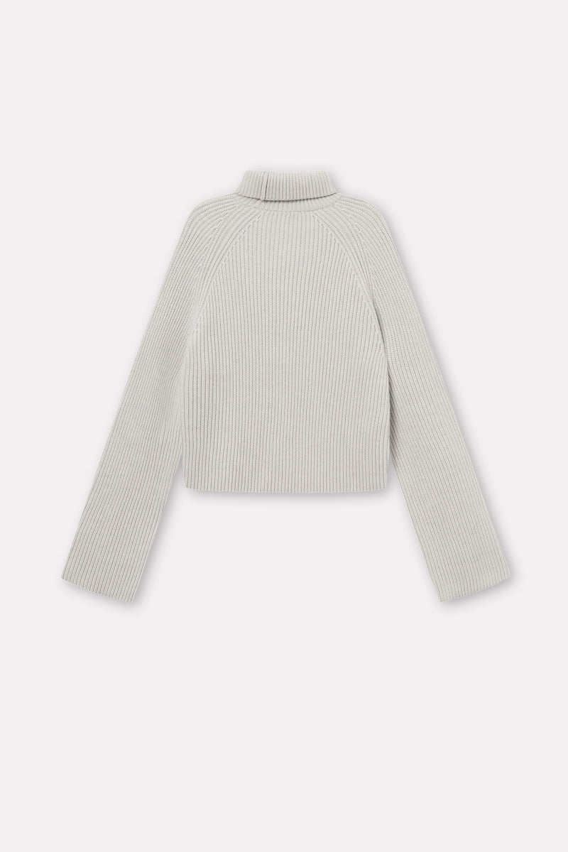 MKDT Studio Kornelle Medium Chunky Merino Sweater LIGHT GREY MELANGE