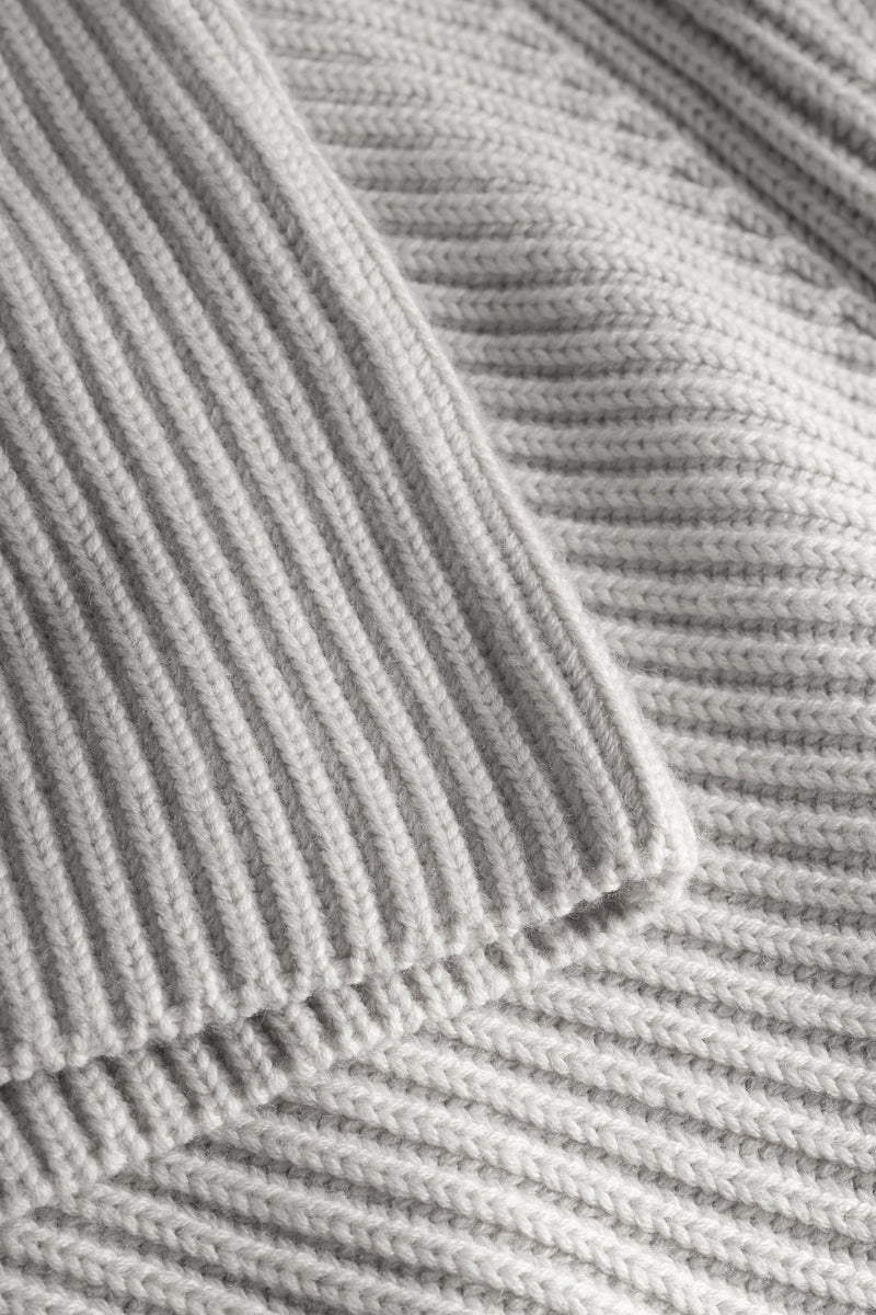 MKDT Studio Kornelle Medium Chunky Merino Sweater LIGHT GREY MELANGE