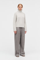 MKDT Studio Kornelle Medium Chunky Merino Sweater LIGHT GREY MELANGE