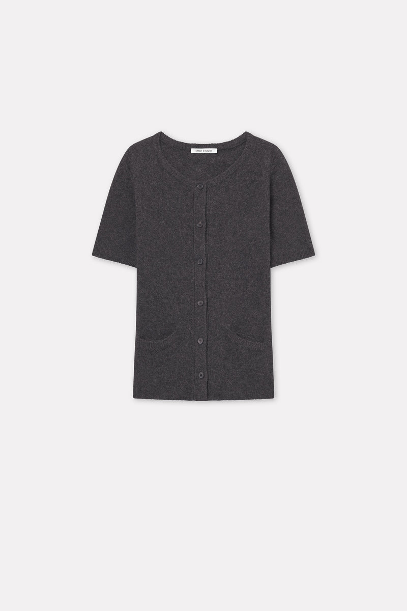 MKDT Studio Kova Yak Sweater DARK GREY MELANGE