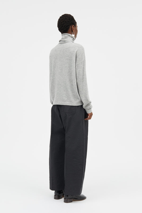 Mark Kenly Domino Tan Krystal Cashmere Sweater LIGHT GREY