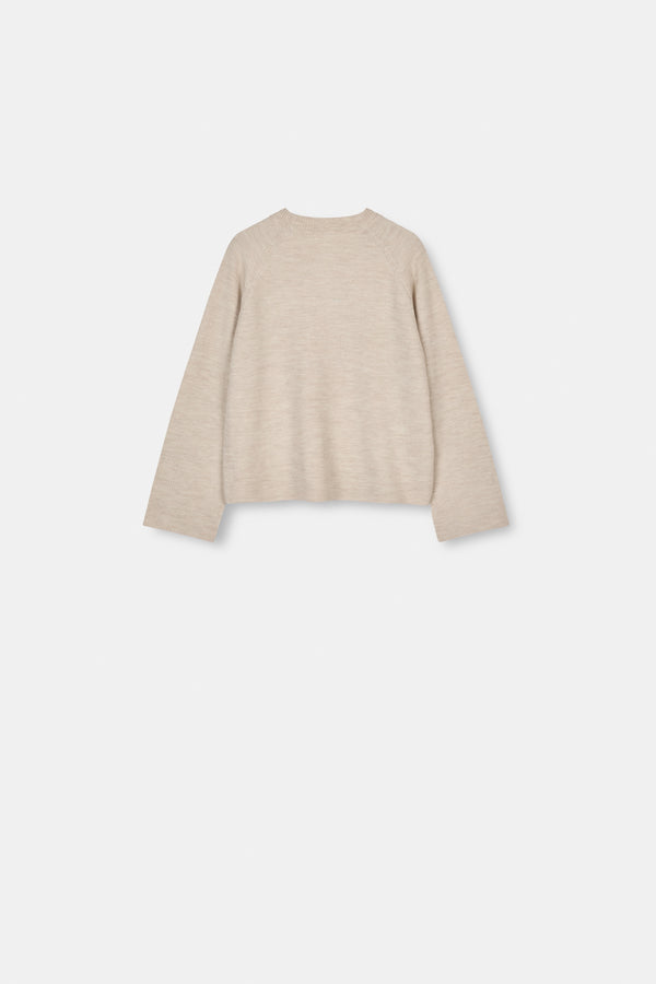 Mark Kenly Domino Tan Ksenia Merino Sweater DUSTY PEACH