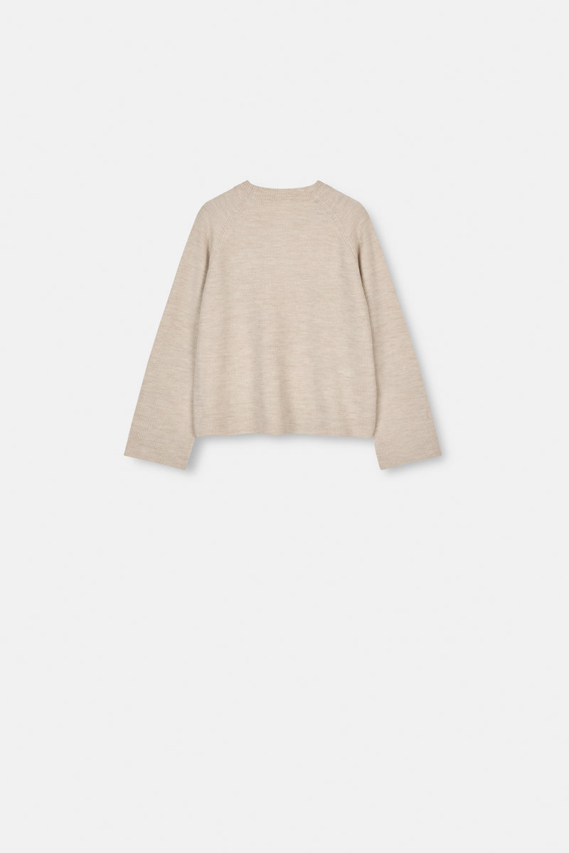 Mark Kenly Domino Tan Ksenia Merino Sweater DUSTY PEACH