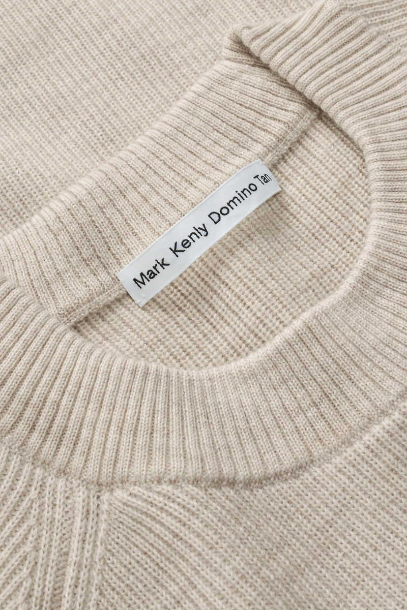 Mark Kenly Domino Tan Ksenia Merino Sweater DUSTY PEACH