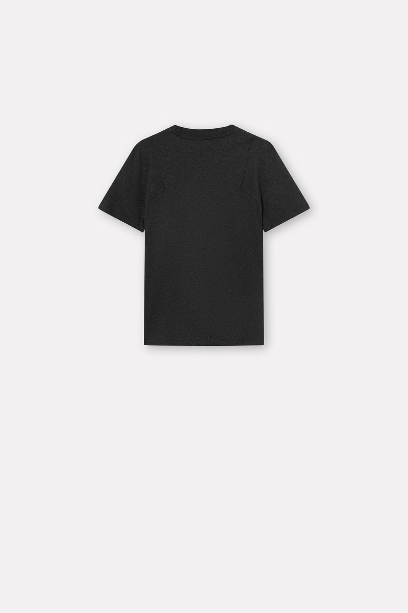 Mark Kenly Domino Tan Laia Cotton Jersey T-Shirts DARK GREY MELANGE