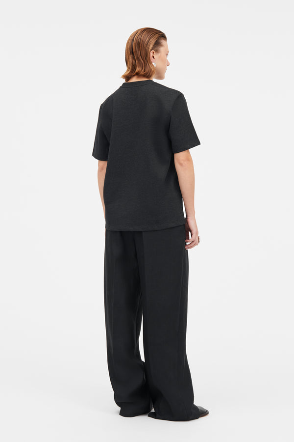 Mark Kenly Domino Tan Lauri Heavy Cotton Jersey T-Shirts DARK GREY MELANGE