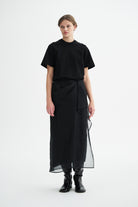 MKDT Studio NIRI SILK ORGANZA Skirts BLACK QUARTZ