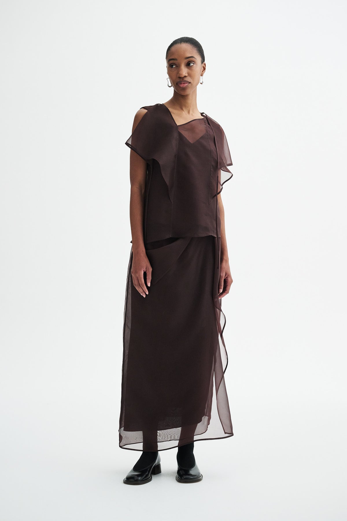 MKDT Studio NIRI SILK ORGANZA SKIRT Skirts FIG