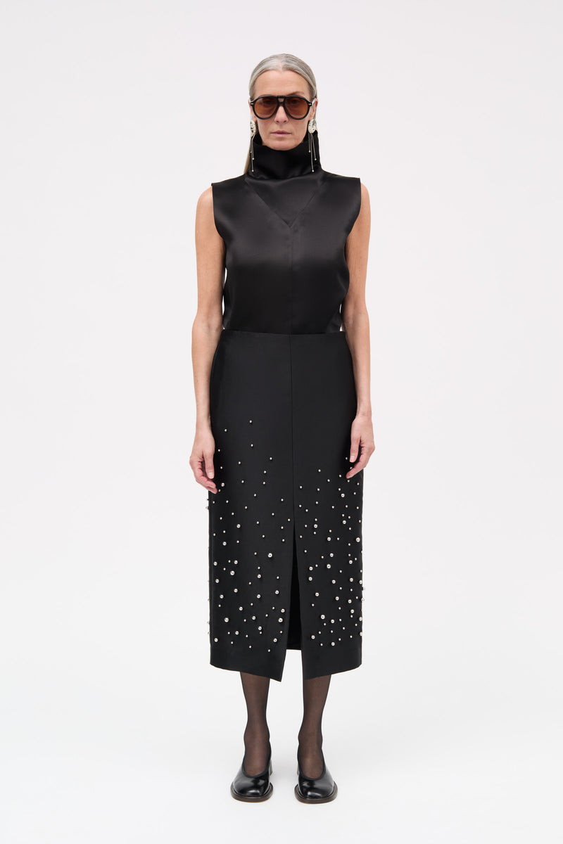 MKDT Studio Naomy-atelier Silk Tech Skirts BLACK