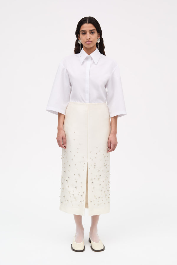 MKDT Studio Naomy-atelier Silk Tech Skirts IVORY