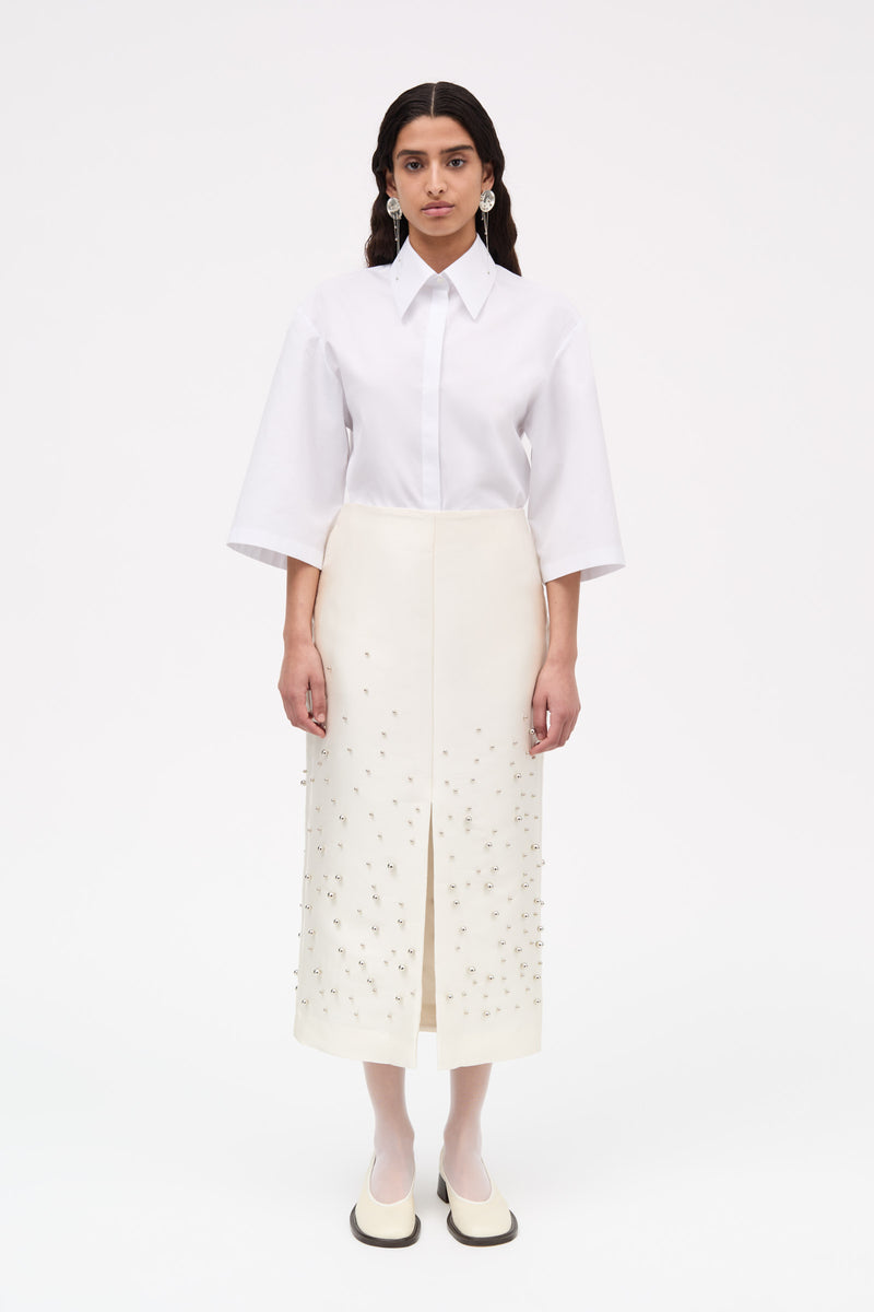 MKDT Studio Naomy-atelier Silk Tech Skirts IVORY