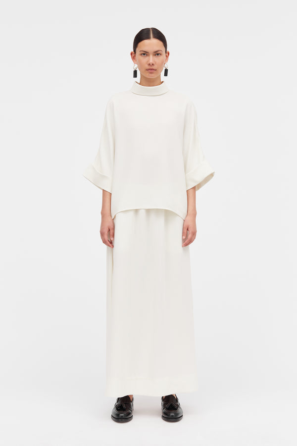 MKDT Studio Nasha Crepe Georgette Skirts IVORY