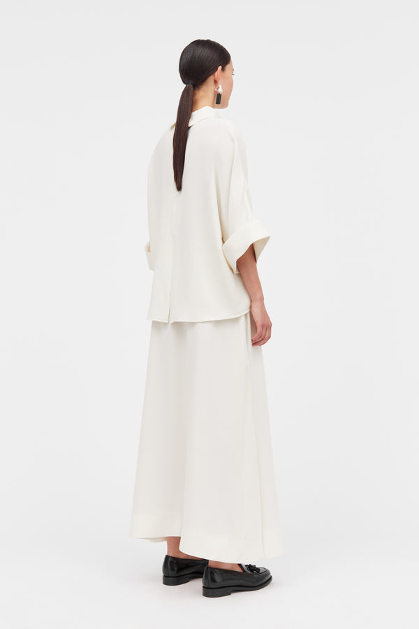 MKDT Studio Nasha Crepe Georgette Skirts IVORY