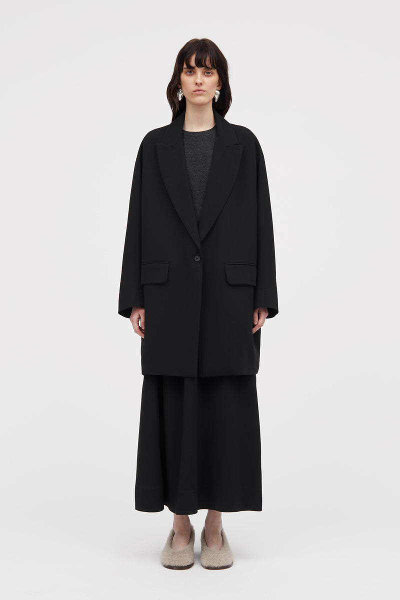 MKDT Studio Nasha Crepe Georgette Skirts BLACK