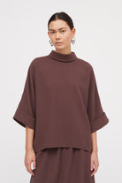 MKDT Studio Nasha Crepe Georgette Skirts BURGUNDY