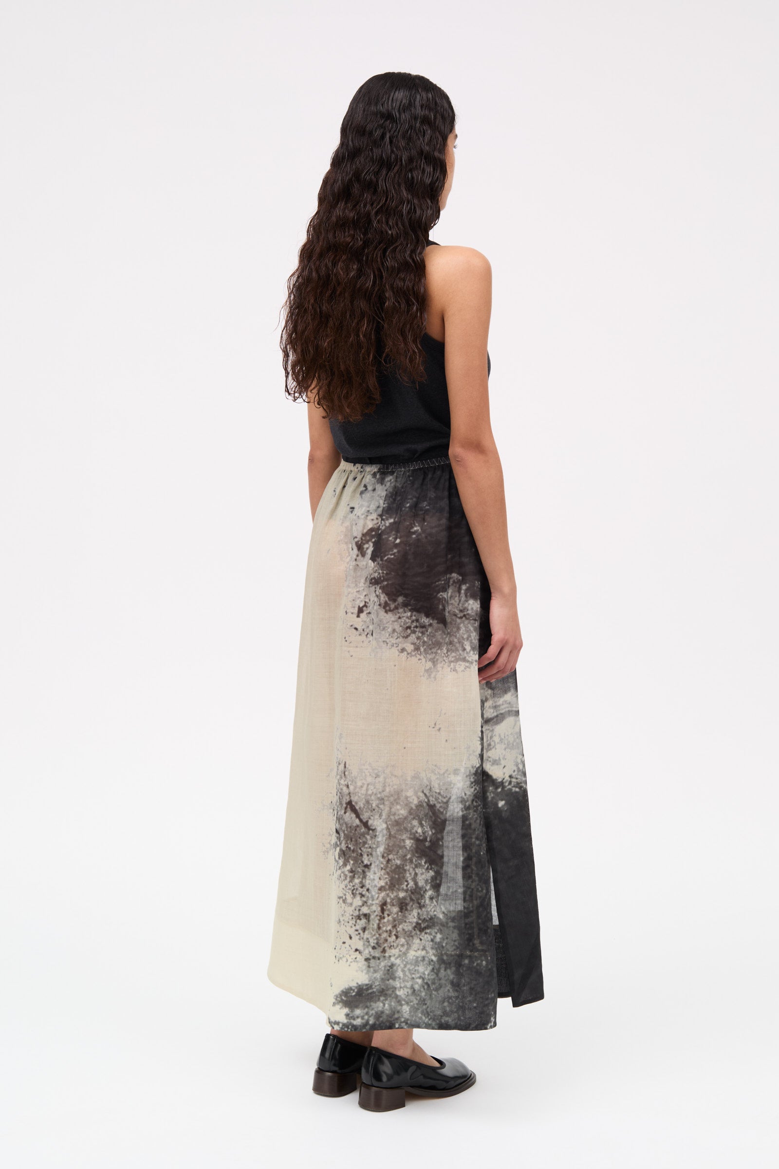 MKDT Studio Nellie Light Ramie Skirts DUST BLOW PRINT