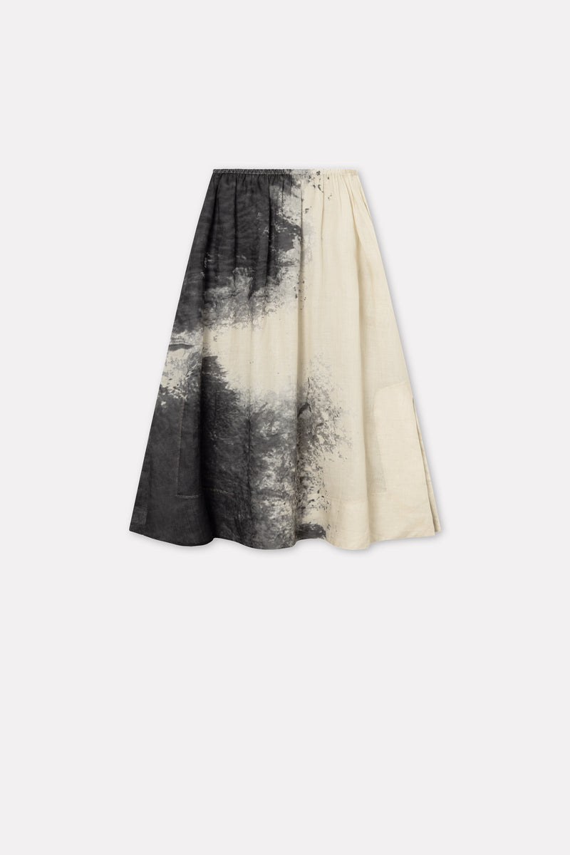 MKDT Studio Nellie Light Ramie Skirts DUST BLOW PRINT