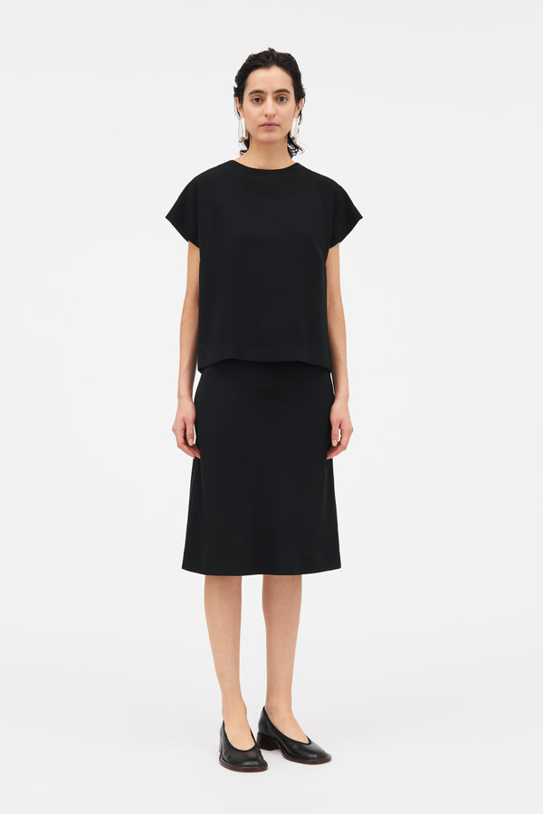 Mark Kenly Domino Tan Niala Crepe Georgette Skirts BLACK