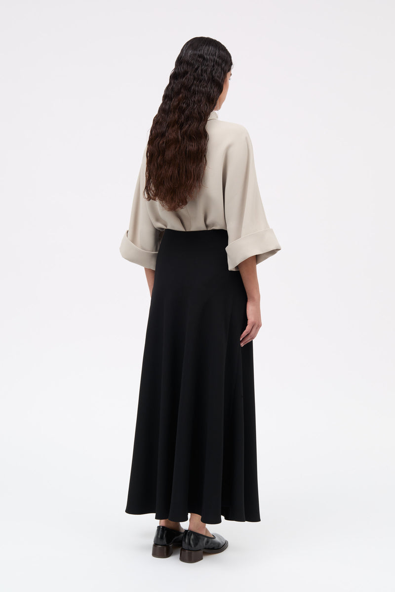 MKDT Studio Nimo Crepe Georgette Skirts BLACK