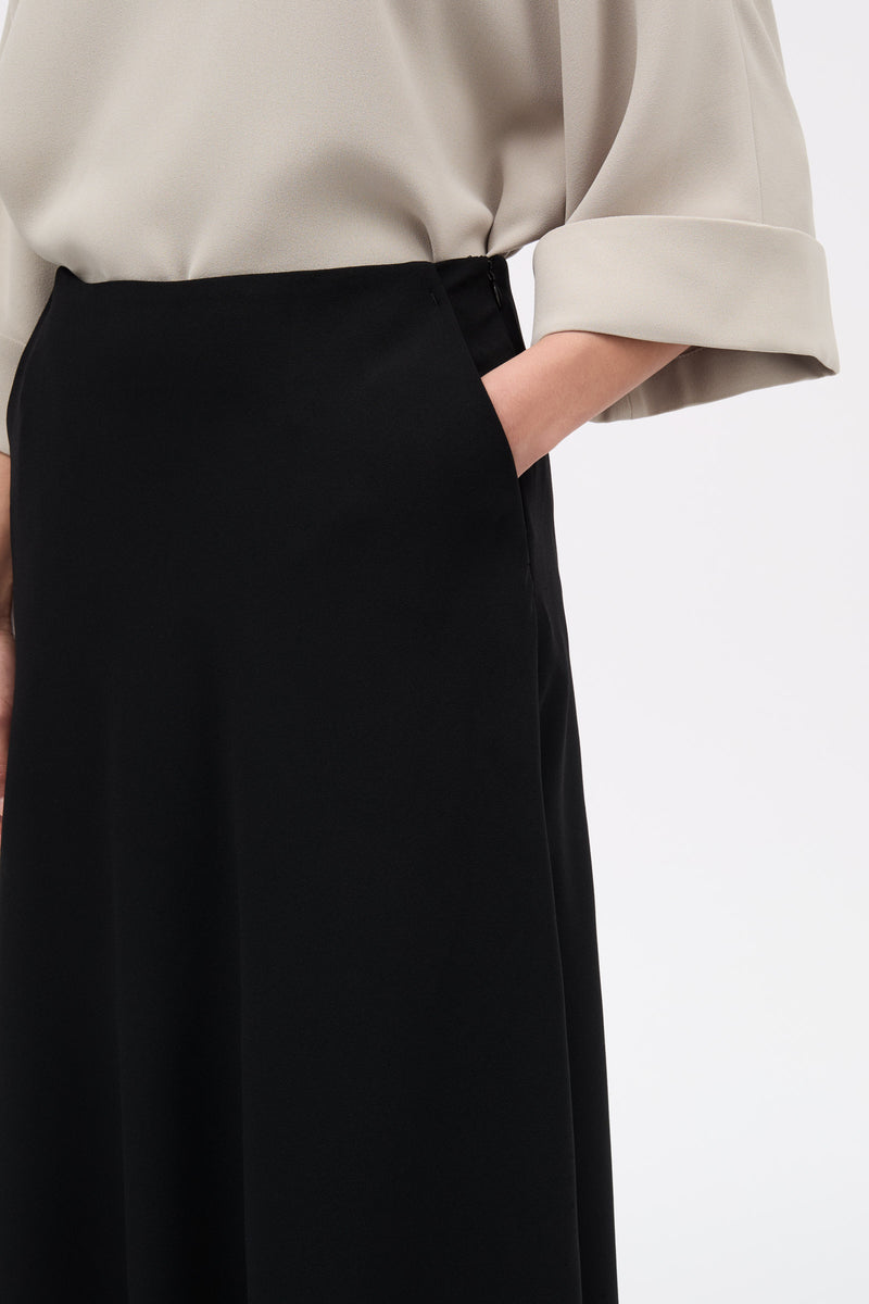 MKDT Studio Nimo Crepe Georgette Skirts BLACK