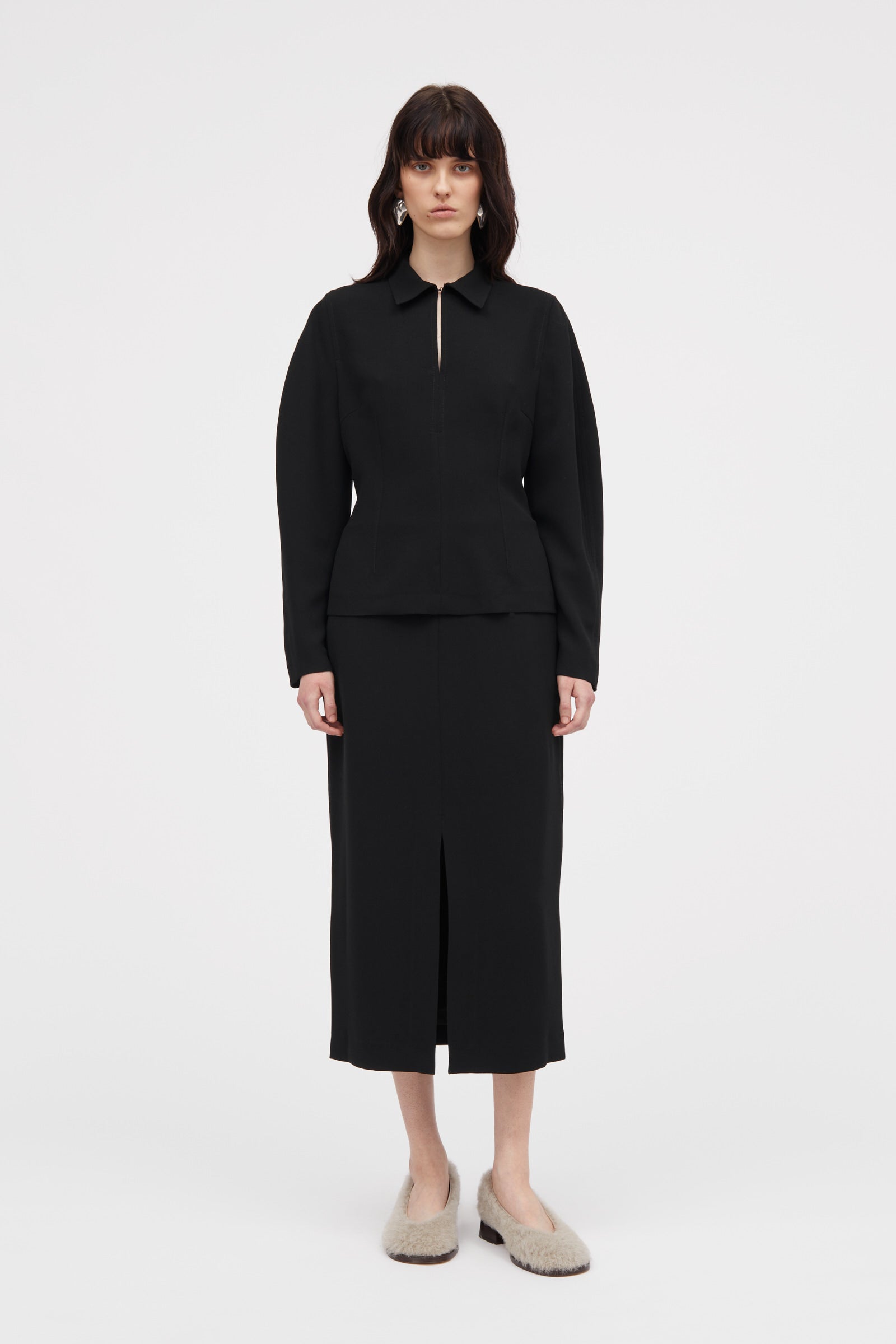 MKDT Studio Nishka Crepe Georgette Skirts BLACK