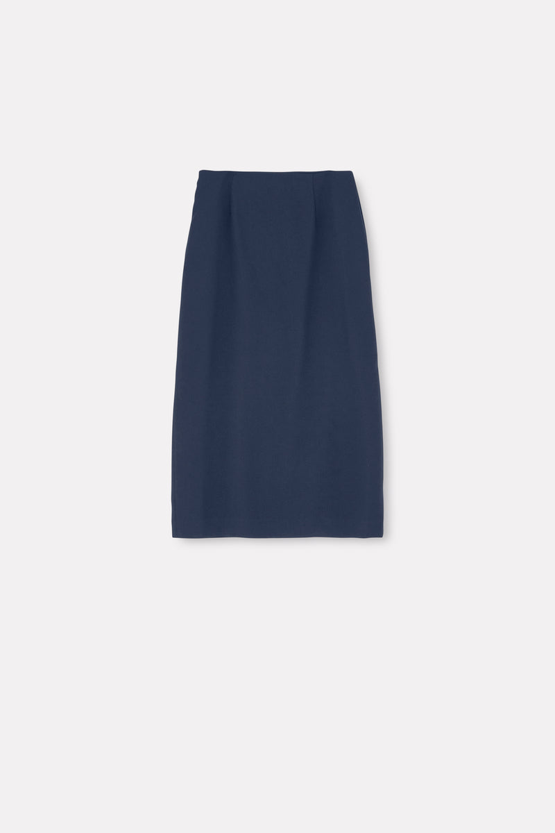 MKDT Studio Nishka Crepe Georgette Skirts NAVY