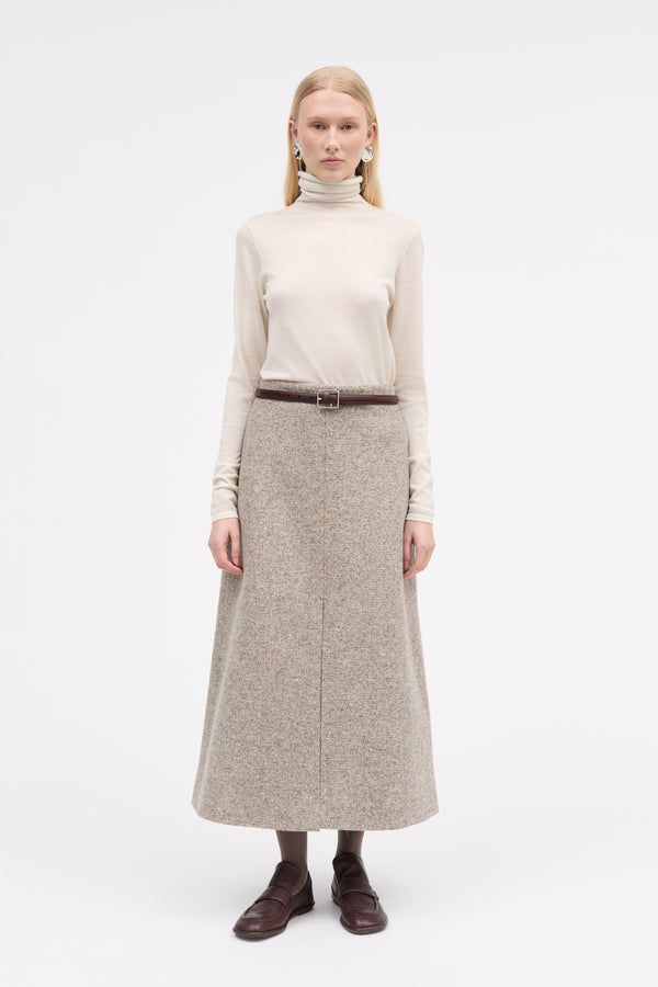 MKDT Studio Noelie Knitted Wool Skirts MINK MELANGE