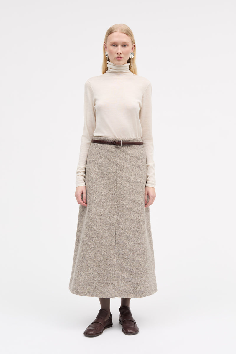 MKDT Studio Noelie Knitted Wool Skirts MINK MELANGE