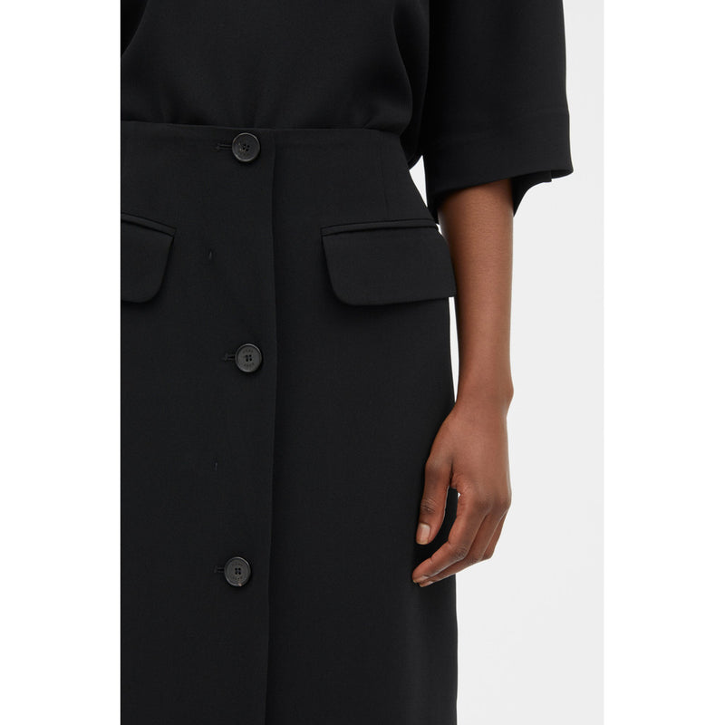 Mark Kenly Domino Tan Noma Crepe Georgette Skirts BLACK