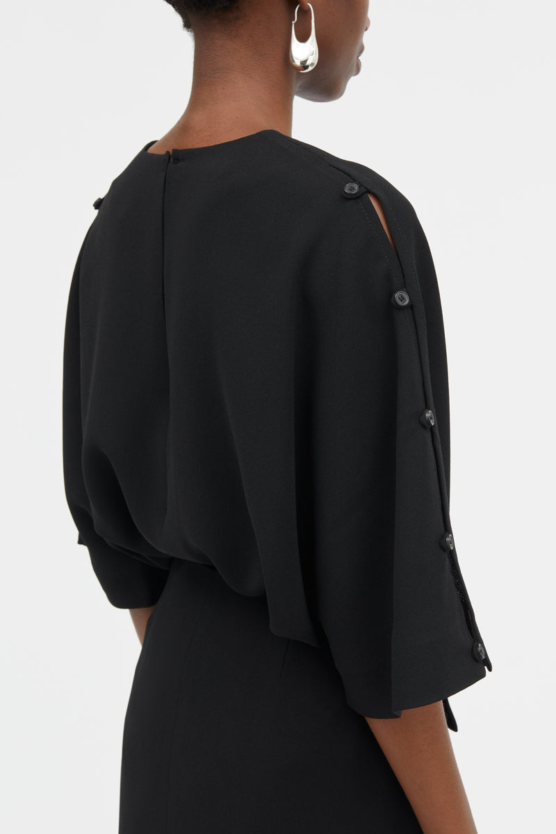 Mark Kenly Domino Tan Noma Crepe Georgette Skirts BLACK