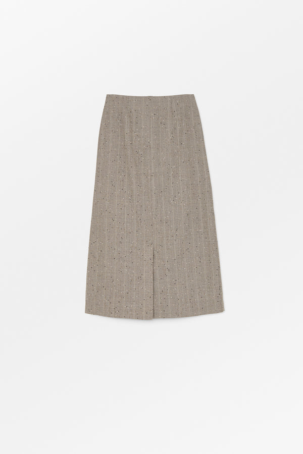 MKDT Studio Noma Speckled Thin Wool Skirts Brown Melange