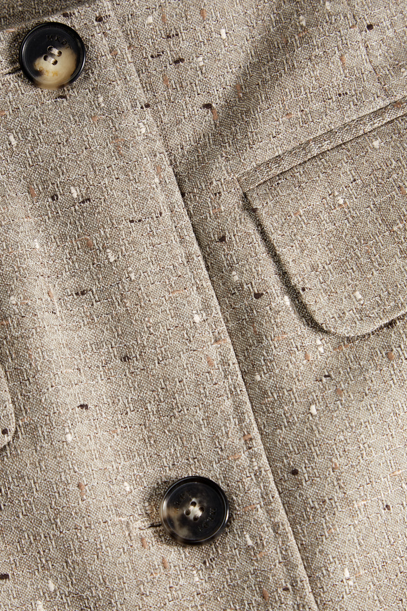 MKDT Studio Noma Speckled Thin Wool Skirts Brown Melange