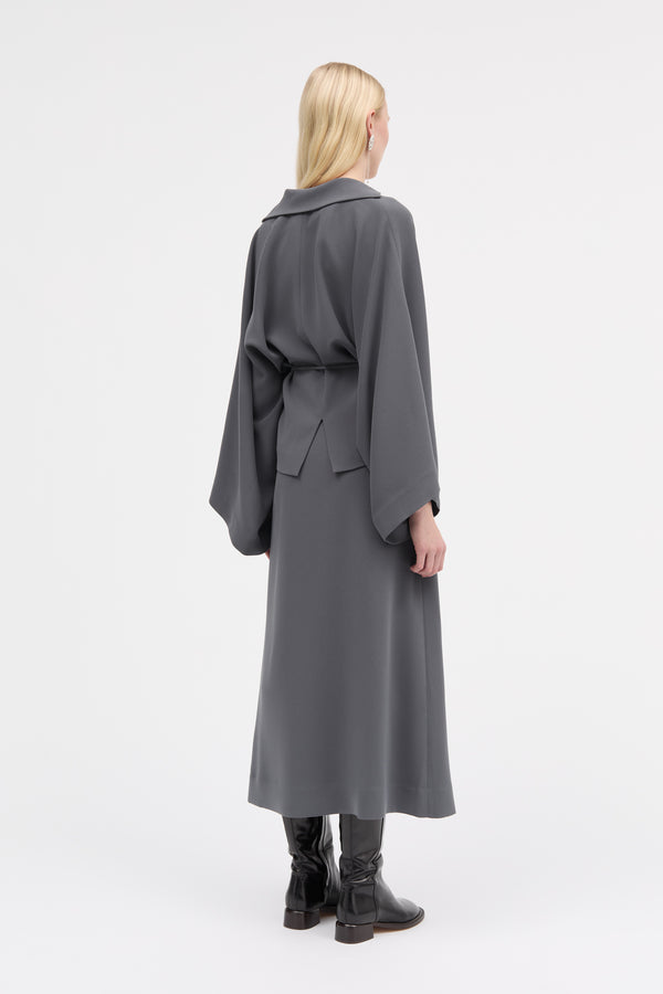 MKDT Studio Nora Crepe Georgette Skirts ANTHRACIT