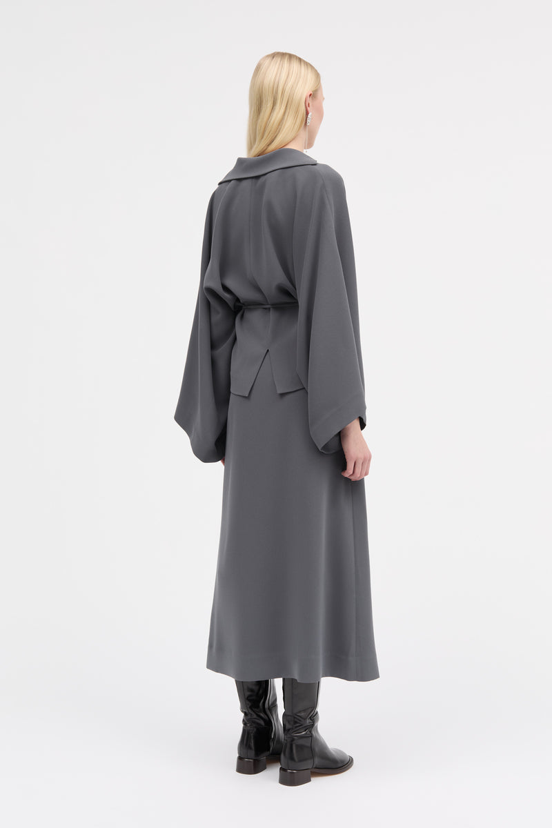 MKDT Studio Nora Crepe Georgette Skirts ANTHRACIT