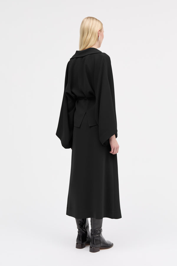 MKDT Studio Nora Crepe Georgette Skirts BLACK