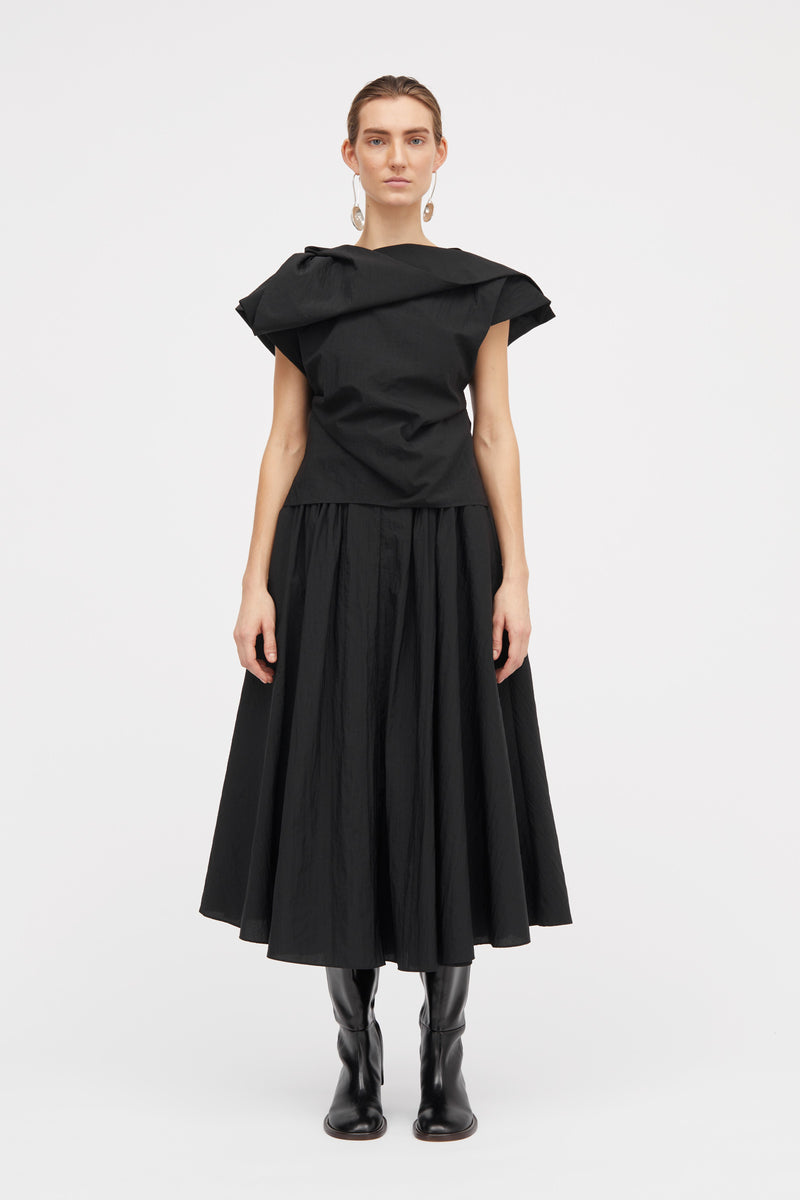 MKDT Studio Novo Crinkle Tech Skirts BLACK