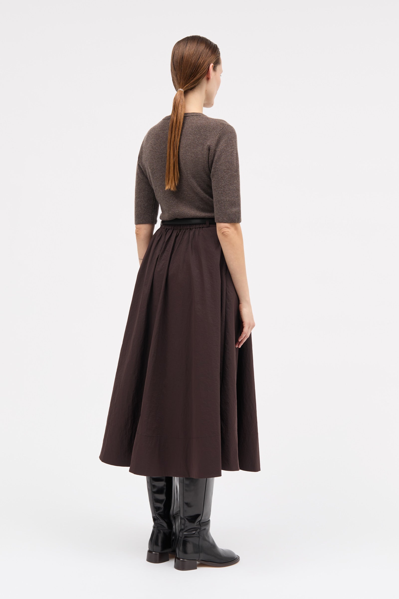MKDT Studio Novo Skirt Shirts DEEP BROWN