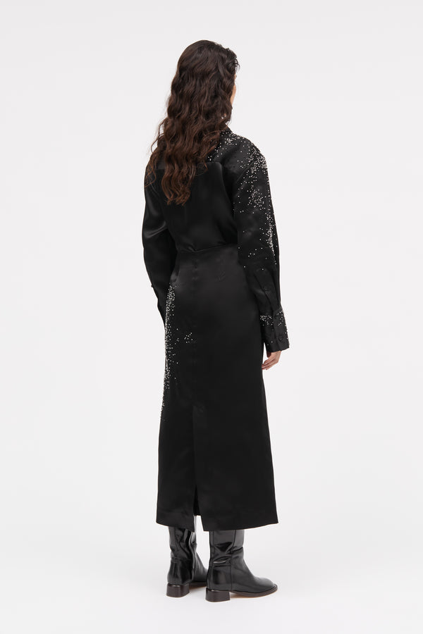MKDT Studio Nuri-atelier Silk Skirts BLACK