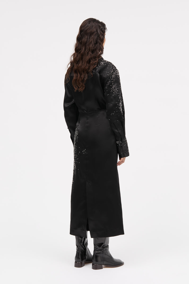 MKDT Studio Nuri-atelier Silk Skirts BLACK