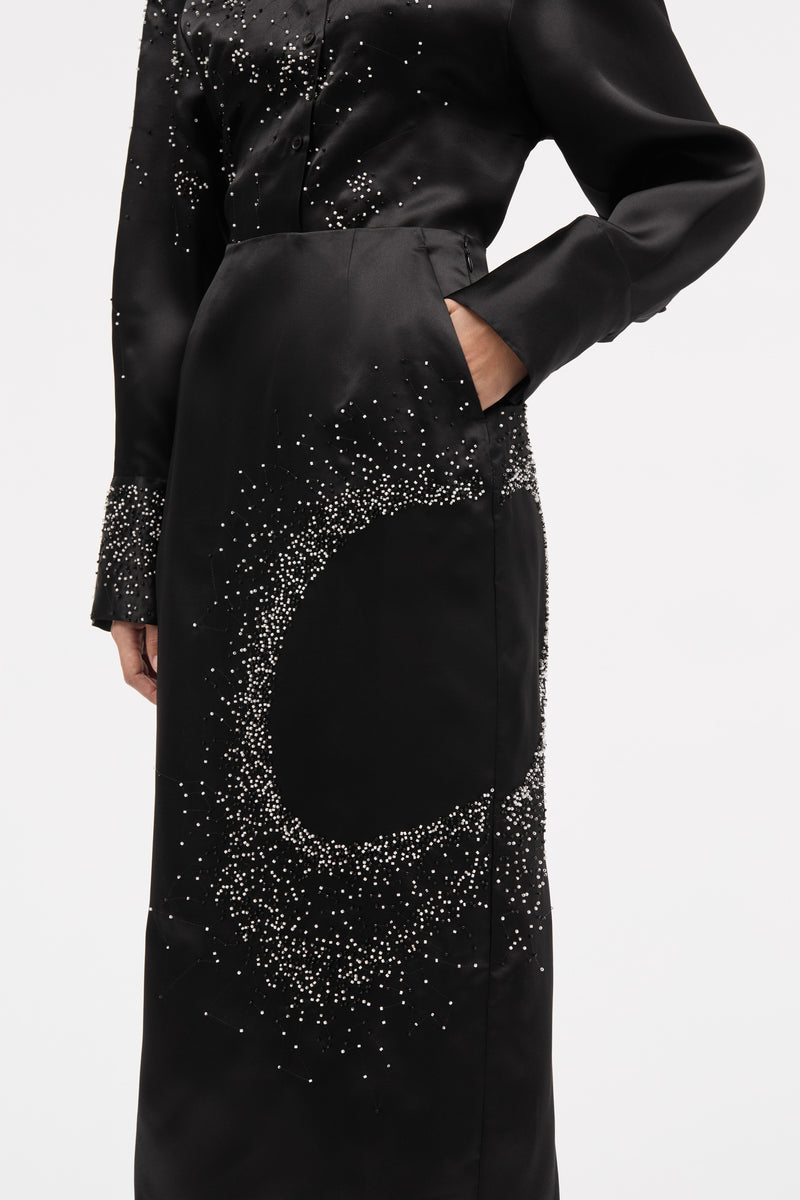 MKDT Studio Nuri-atelier Silk Skirts BLACK