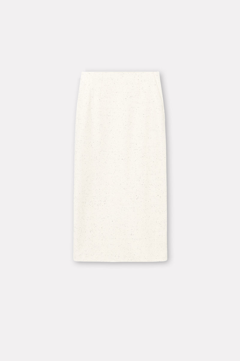 Mark Kenly Domino Tan Nuri Cotton Wool Dupioni Skirts IVORY