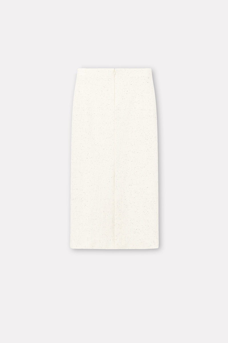 Mark Kenly Domino Tan Nuri Cotton Wool Dupioni Skirts IVORY