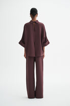 MKDT Studio PALMIRA CREPE GEORGETTE Pants BURGUNDY